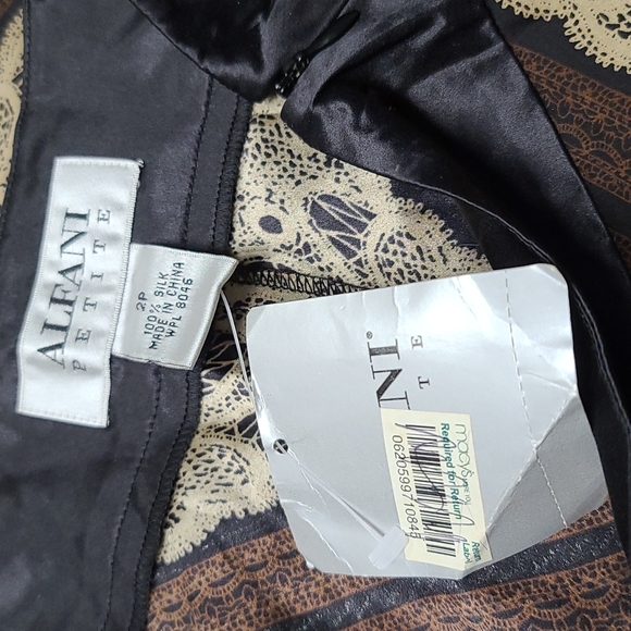 Macy's Alfani "Madison Avenue" Printed Silk Skirt - Picture 3 of 3